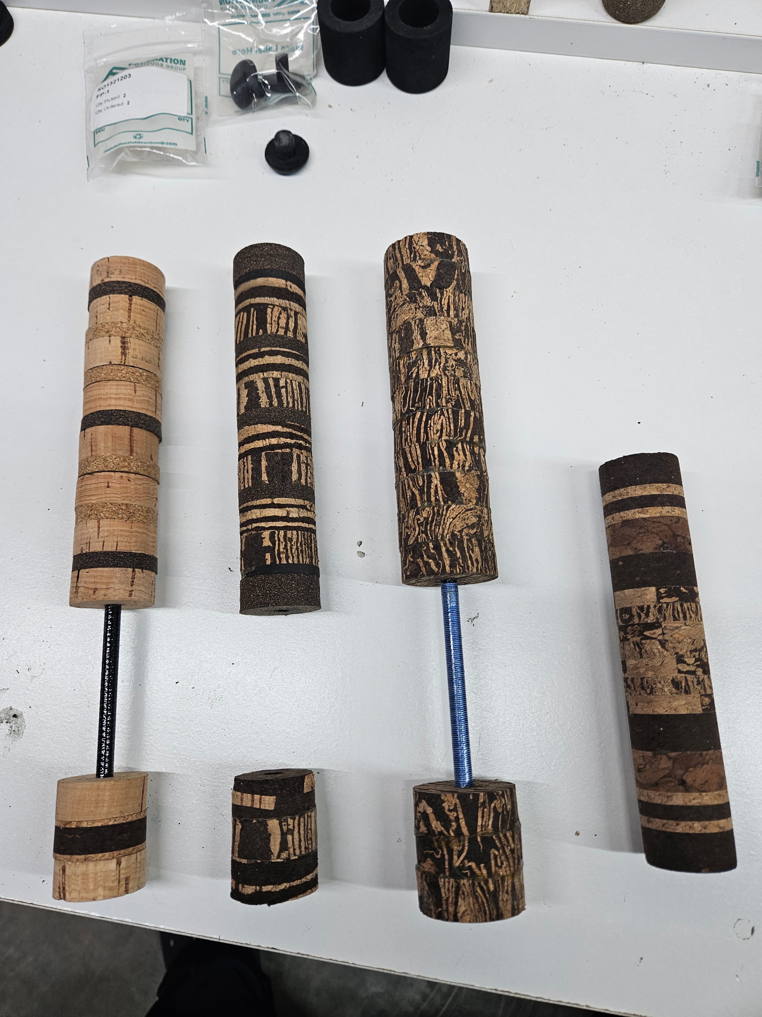 Close-up of high-gloss epoxy finish over thread wraps on a custom fishing rod